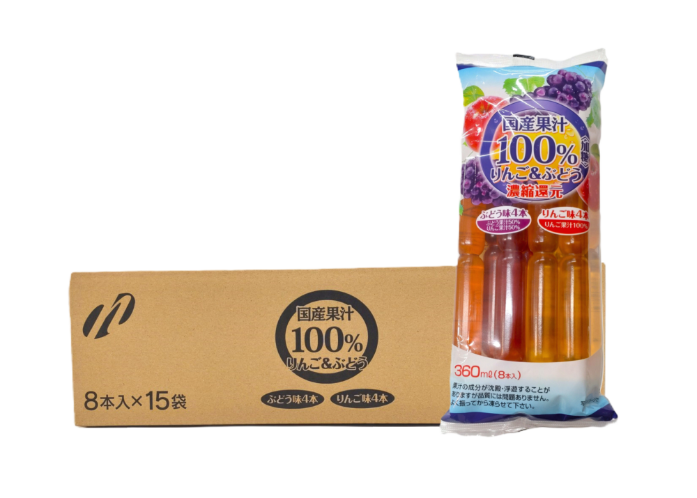 国産果汁100％ りんご＆ぶどう 15袋